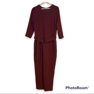 Madewell Maroon Sloan Jumpsuit Sz 2